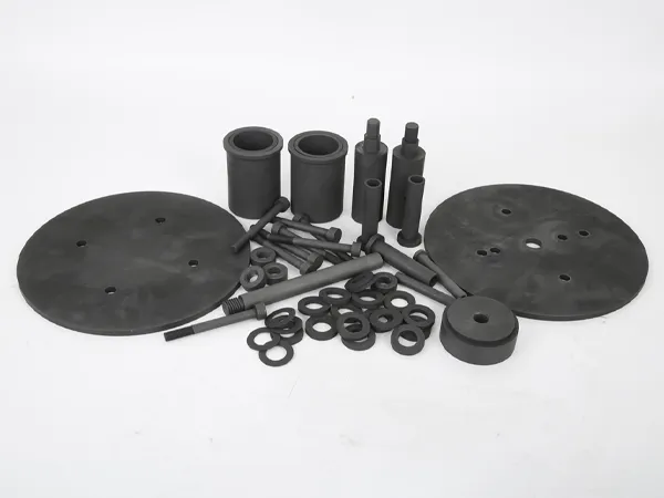 Vacuum furnace graphite part machined components.